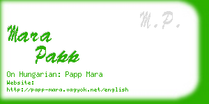 mara papp business card